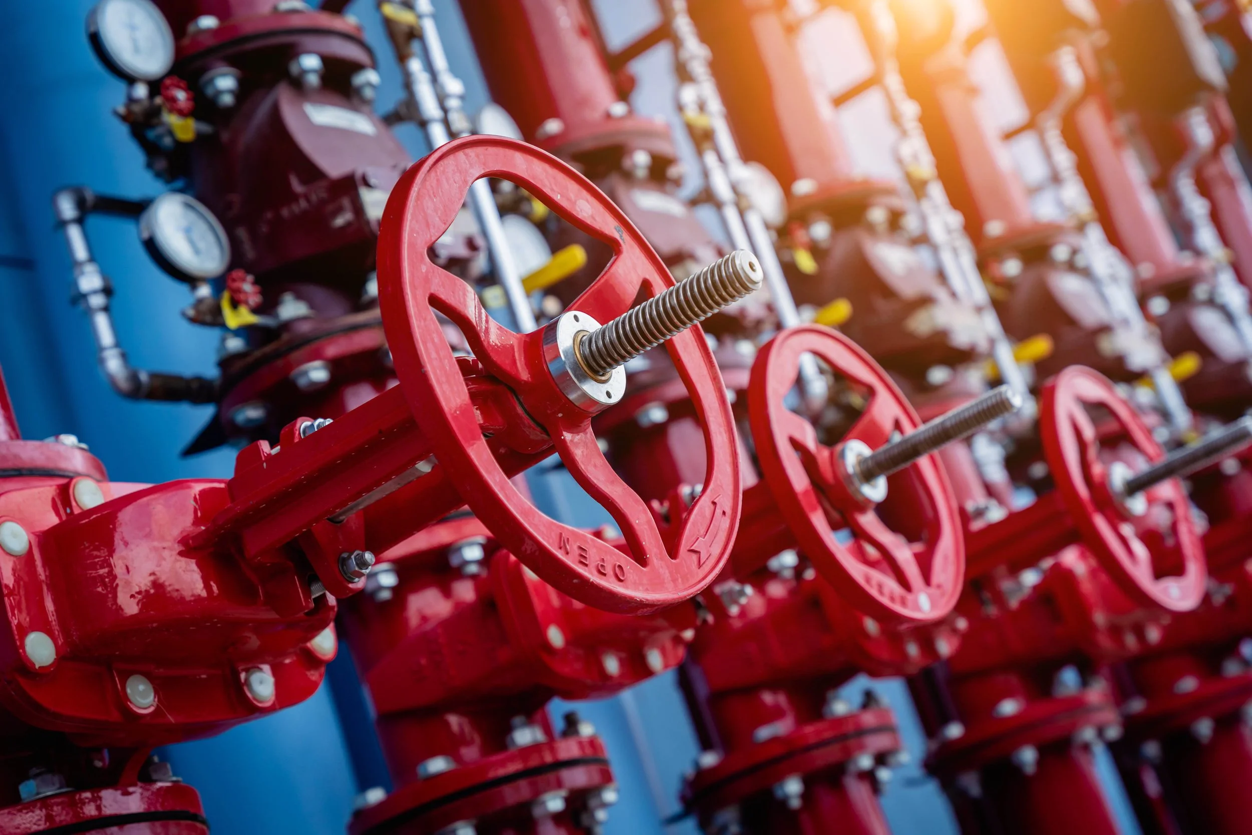 Industrial control valves and pressure gauges